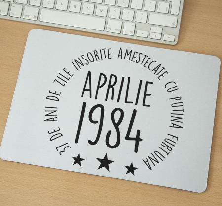 Mousepad - Mousepad cu mesaj aniversar, Zile insorite amestecate cu furtuna