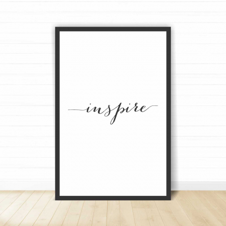 Set 3 tablouri cu ramă, "Inspire" [2]
