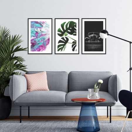 Seturi de 3 tablouri - Set 3 tablouri cu ramă, "Nature in your home"
