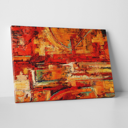 Tablouri canvas Abstracte - Tablou canvas abstract, Caramizi rosiatice