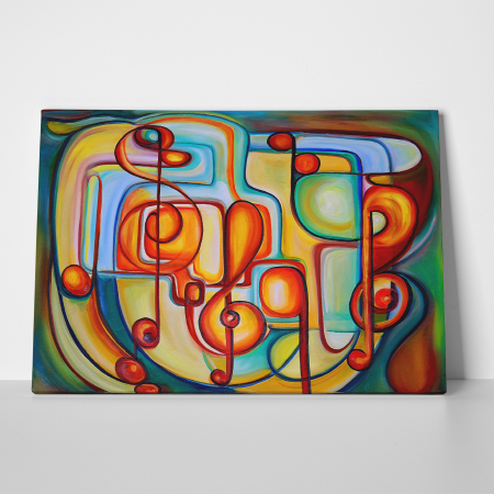 Tablou canvas abstract, Cheia muzicala/Sol [2]