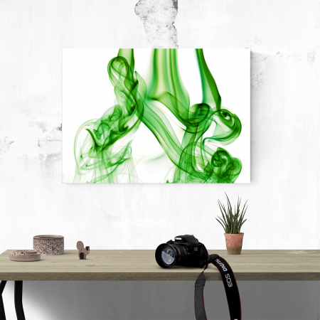 Tablou canvas abstract, Fum verde [1]