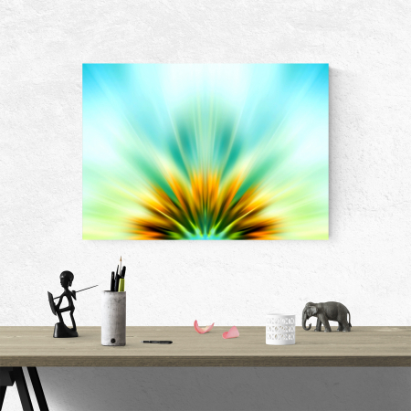 Tablou canvas abstract, Kiwi albastru [1]