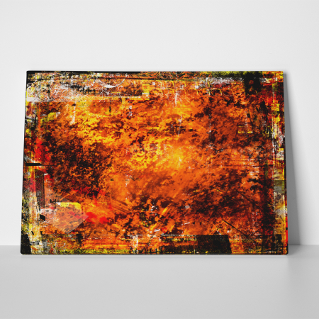 Tablou canvas abstract, Orange Grunge [2]