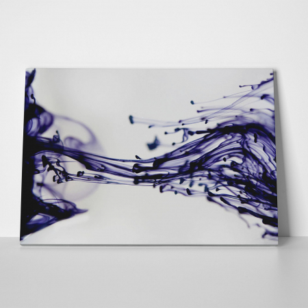 Tablou canvas abstract, Picaturi violete de apa [3]