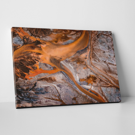 Tablouri canvas Abstracte - Tablou canvas abstract, Rauri de lava vulcanica