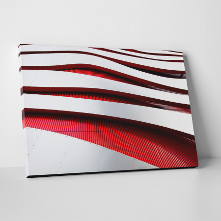 Tablouri canvas Abstracte - Tablou canvas abstract, Red and White lines
