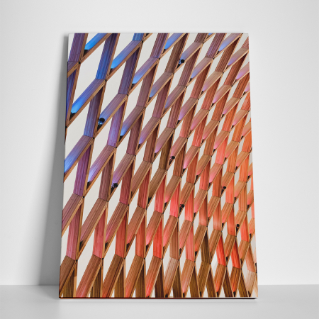 Tablou canvas abstract, Structura de lemn [2]