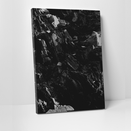 Tablouri canvas Abstracte - Tablou canvas abstract, Un munte... alb-negru