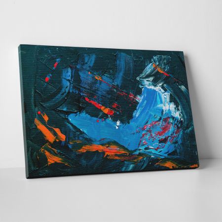 Tablouri canvas Abstracte - Tablou canvas abstract, Un pic de albastru