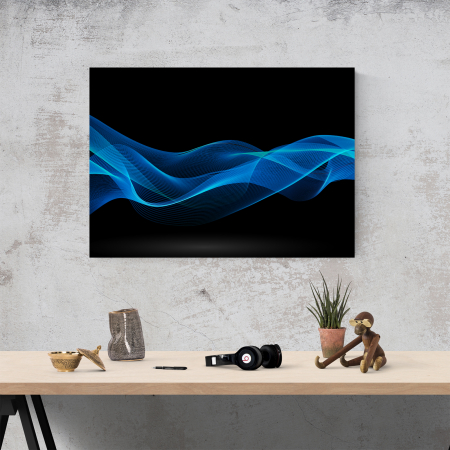 Tablou canvas abstract, Vibratii albastre [1]
