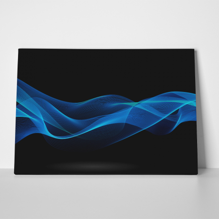 Tablou canvas abstract, Vibratii albastre [2]