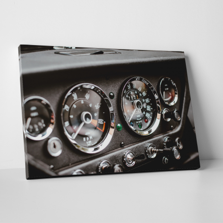Tablouri canvas Auto-Moto - Tablou canvas auto-moto, Classic car analog interior