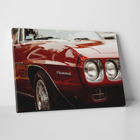 Tablouri canvas Auto-Moto - Tablou canvas auto-moto, Red Pontiac Firebird