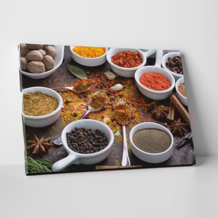 Tablouri canvas Bucatarie - Tablou canvas bucatarie, Boluri ceramice cu condimente