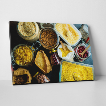 Tablouri canvas Bucatarie - Tablou canvas bucatarie, Borcane cu ingrediente