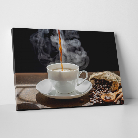 Tablouri canvas - Tablou canvas bucatarie, Cafea aburinda