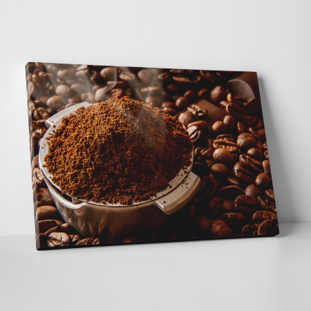 Tablouri canvas Bucatarie - Tablou canvas bucatarie, Cafea boabe proaspat macinata