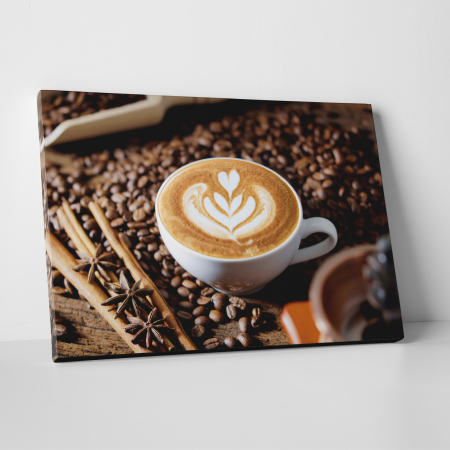 Tablouri canvas Bucatarie - Tablou canvas bucatarie, Cafea cu scortisoara