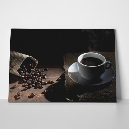Tablou canvas bucatarie, Cafea neagra dimineata [2]