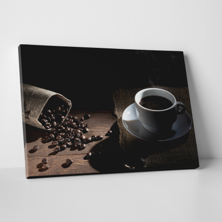 Tablouri canvas Bucatarie - Tablou canvas bucatarie, Cafea neagra dimineata