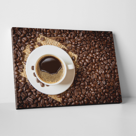 Tablouri canvas Bucatarie - Tablou canvas bucatarie, Cafea printre... cafea