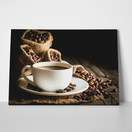 Tablou canvas bucatarie, Boabe de cafea proaspata [2]