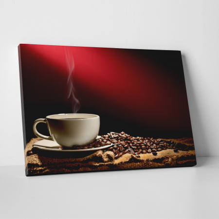 Tablouri canvas Bucatarie - Tablou canvas bucatarie, Cafea proaspata & boabe