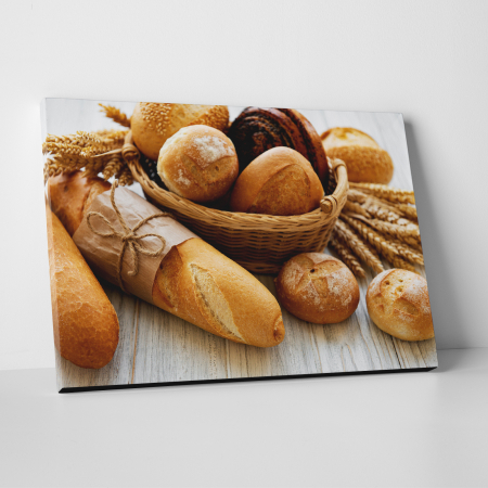 Tablouri canvas Bucatarie - Tablou canvas bucatarie, Cos cu paine