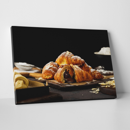 Tablouri canvas Bucatarie - Tablou canvas bucatarie, Croisanturi umplute cu ciocolata