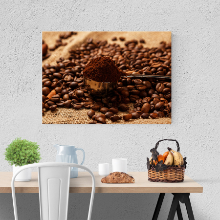 Tablou canvas bucatarie, Cupa de cafea macinata [3]