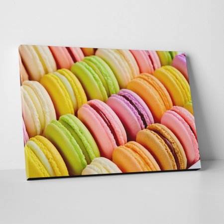 Tablouri canvas Bucatarie - Tablou canvas bucatarie, Curcubeu de macarons