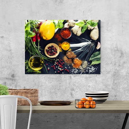 Tablou canvas bucatarie, Herbs and Spices [1]