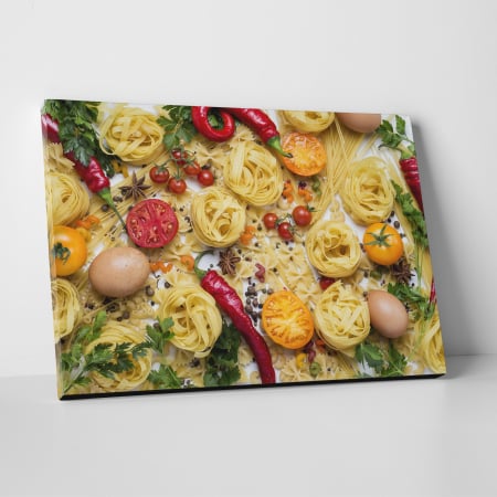Tablouri canvas Bucatarie - Tablou canvas bucatarie, Ingrediente pentru paste