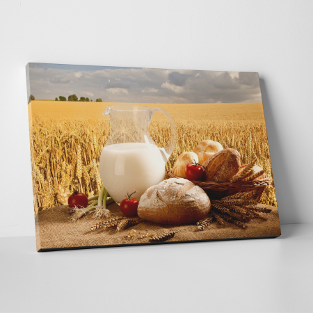 Tablouri canvas Bucatarie - Tablou canvas bucatarie, Milk and Bread