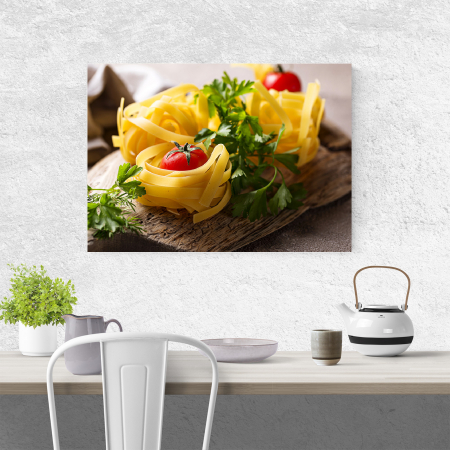 Tablou canvas bucatarie, Paste cu rosii si patrunjel [3]