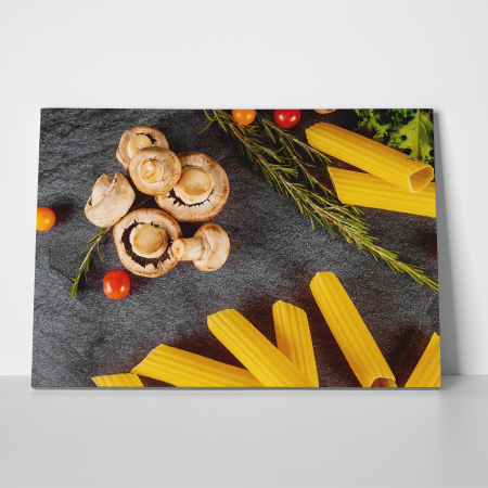 Tablou canvas bucatarie, Paste manicotti cu ciuperci [2]