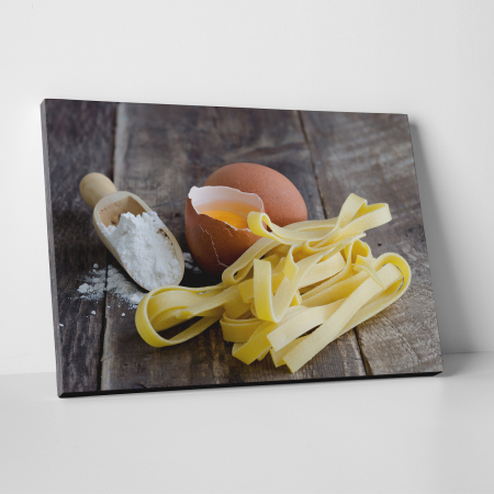 Tablouri canvas Bucatarie - Tablou canvas bucatarie, Paste pappardelle cu ou