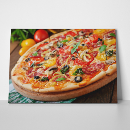 Tablou canvas bucatarie, Pizza cu blat subtire [2]