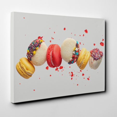 Tablou canvas bucatarie, Prajituri macarons [1]