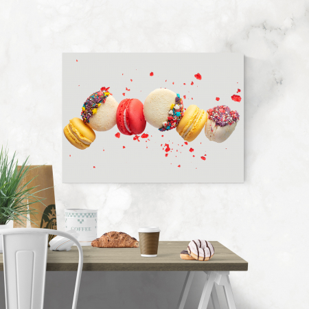 Tablou canvas bucatarie, Prajituri macarons [3]