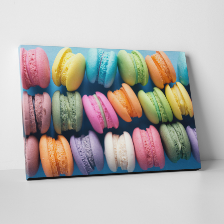 Tablouri canvas Bucatarie - Tablou canvas bucatarie, Prajituri macarons multicolore