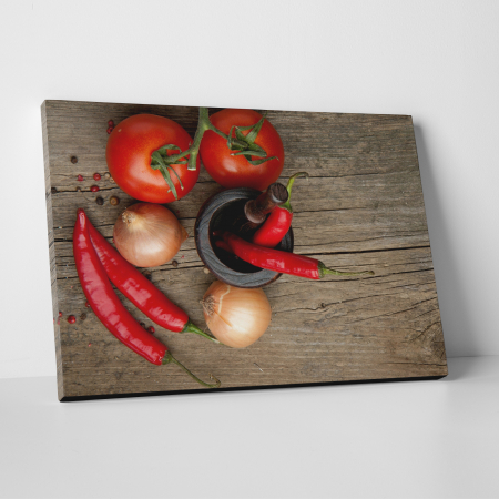 Tablouri - Tablou canvas bucatarie, Red Chilli
