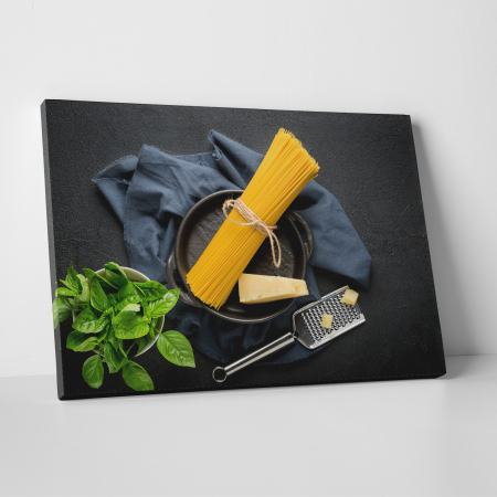 Tablouri canvas Bucatarie - Tablou canvas bucatarie, Spaghete si parmezan