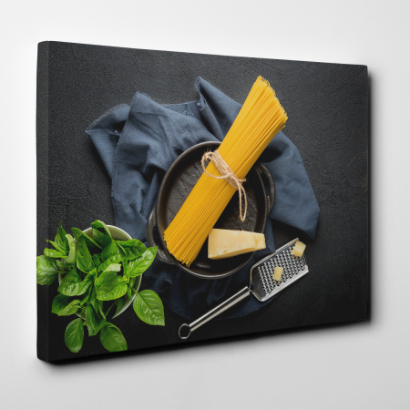 Tablou canvas bucatarie, Spaghete si parmezan [1]