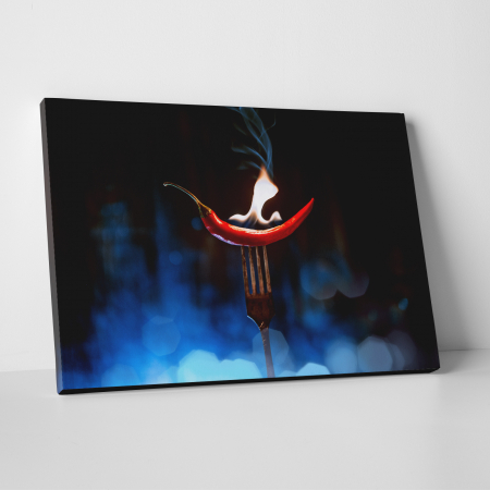 Tablouri canvas Bucatarie - Tablou canvas bucatarie, Un ardei de... foc