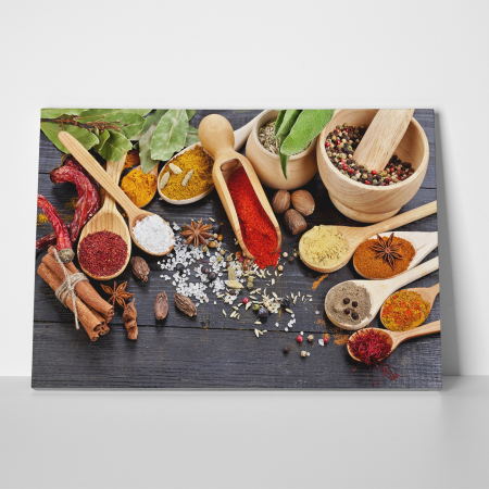 Tablou canvas bucatarie, Wooden Spices [3]