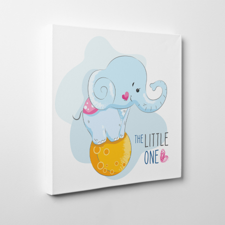 Tablouri canvas Copii - Tablou canvas cu desene pentru camera copiilor, Micul elefant s-a cocotat pe luna