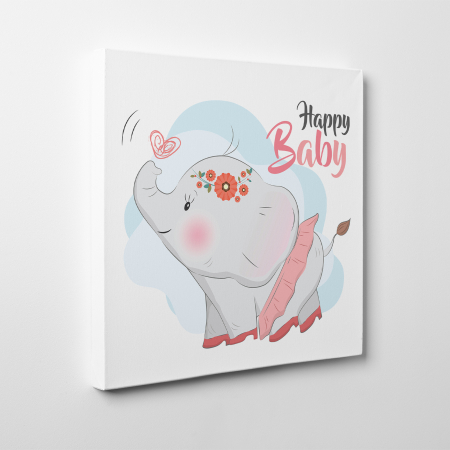 Tablouri canvas Copii - Tablou canvas cu desene pentru camera copiilor, Elefantica pe tocuri