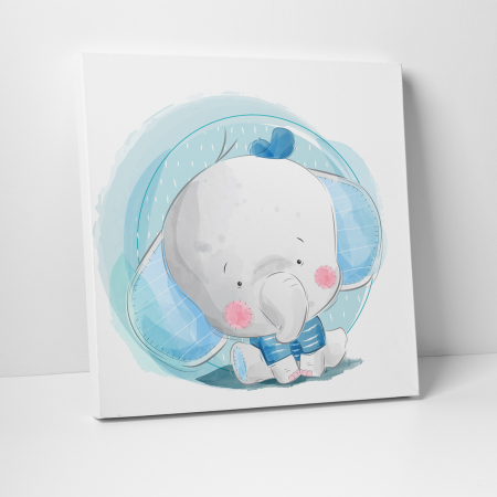 Tablou canvas cu desene pentru camera copiilor, Baietelul elefant [1]